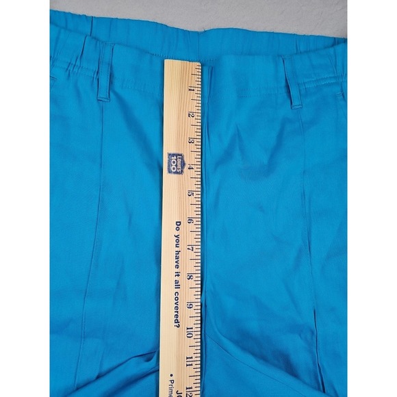 J Jill Pintucked Linen-Stretch Slim-Leg Pants NWT Medium BLUE Retail $79 - Picture 4 of 9